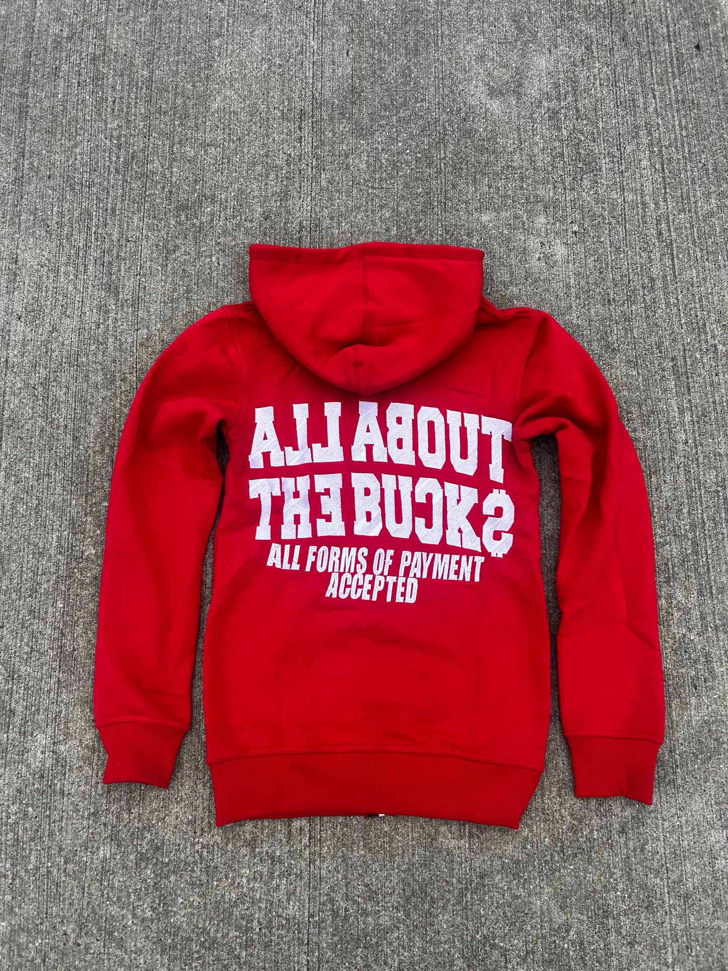 AllAboutTheBuck$ Red Zip-Up Jacket