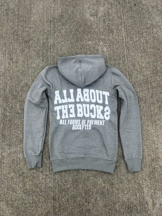 AllAboutTheBuck$ Grey Zip-Up Jacket